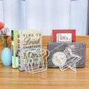 Nordic Style Iron Books Display Shelf Sundry Storage Rack Wall-mounted Decoration Star Bear Shape File Organizer Bookends Art Magazine Bookshelf