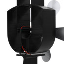 Black Fireplace 4 Blade Heat Powered Stove Fan komin Log Wood Burner Eco Friendly Quiet Fan Home Efficient Heat Distribution