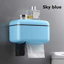 Free Drill Installation 5 In 1 Toilet Paper Rolls Holder Tissue Shelf Organizer
