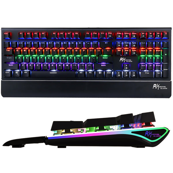 Royal Kludge RK Side S108 108 Keys NKRO RGB USB Wired Brown Switch Mechanical Gaming Keyboard