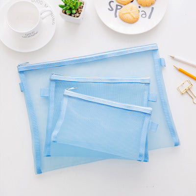 Office culture and education grid zipper pen bag file folder student information bag A4 A5 A6 document bag