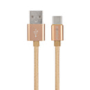 FONENG Metal Alloy  1M TYPE-C Nylon Braid USB Charging Cable for Tablet Cell Phone