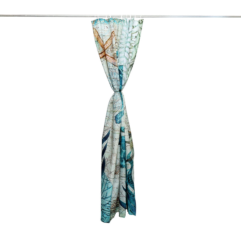 3D Bathroom Shower Curtain Polyester Waterproof Turtle Home With Hooks