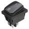 Black Waterproof 4Pin 2Position Circuits DPST ON-OFF Rocker Switch 16A 250V AC