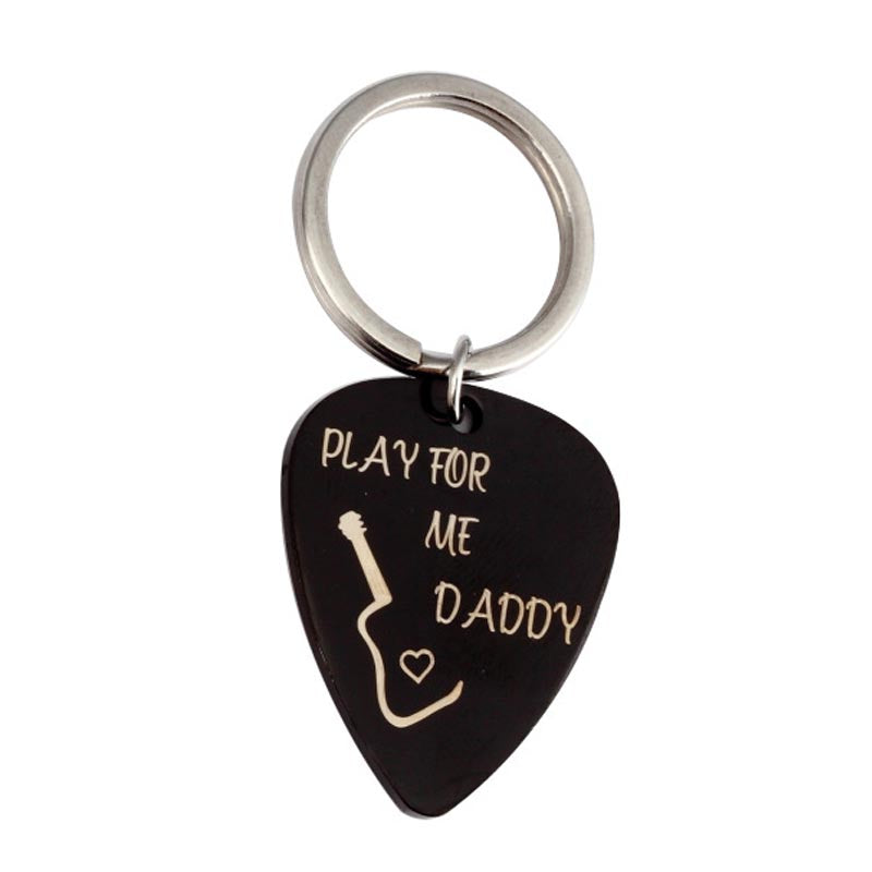 1Pcs Stainless Steel Guitar Picks with Keychain or Pendant Necklace