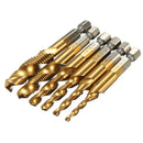 Drillpro DB-C5 HSS 6542 M3-M10 Combination Tap Metric Deburr Countersink Drill Bit