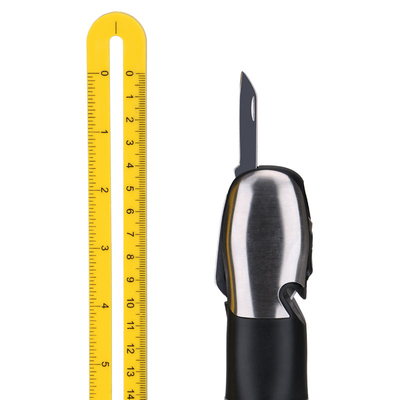 Multi-tool Flashlight 9 In 1 LED Zoomable Focus Torch With Car-Safety Hammer Screwdriver Flashlight