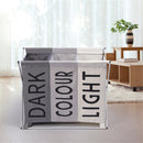 X-shape Foldable Dirty Laundry Basket Organizer Collapsible 3 Grids Home Laundry Hamper Sorter Waterproof Laundry Storage Baskets