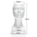 Styrofoam Mannequin Foam Head Model Glasses Hat Wig Display Stand