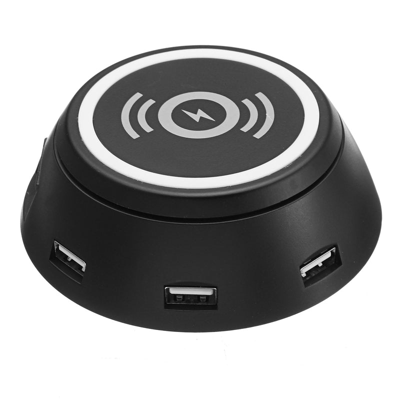 20W 110V-220V 6 USB Ports Qi Wireless Charger For iPhone X/ 8/ 8P Galaxy S8/S8+