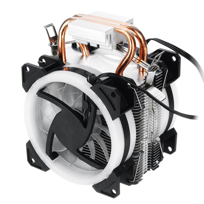 Aurora CPU Cooler RGB Cooling Fan 4Pin For Intel LGA 775 1150 1151 1155 1156 1366 AMD