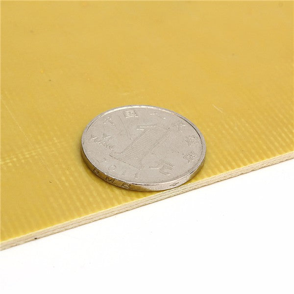 12x6 Inch Yellow Glass Fiber Sheet GRP Epoxy Resin G10 FR4 1mm/2mm