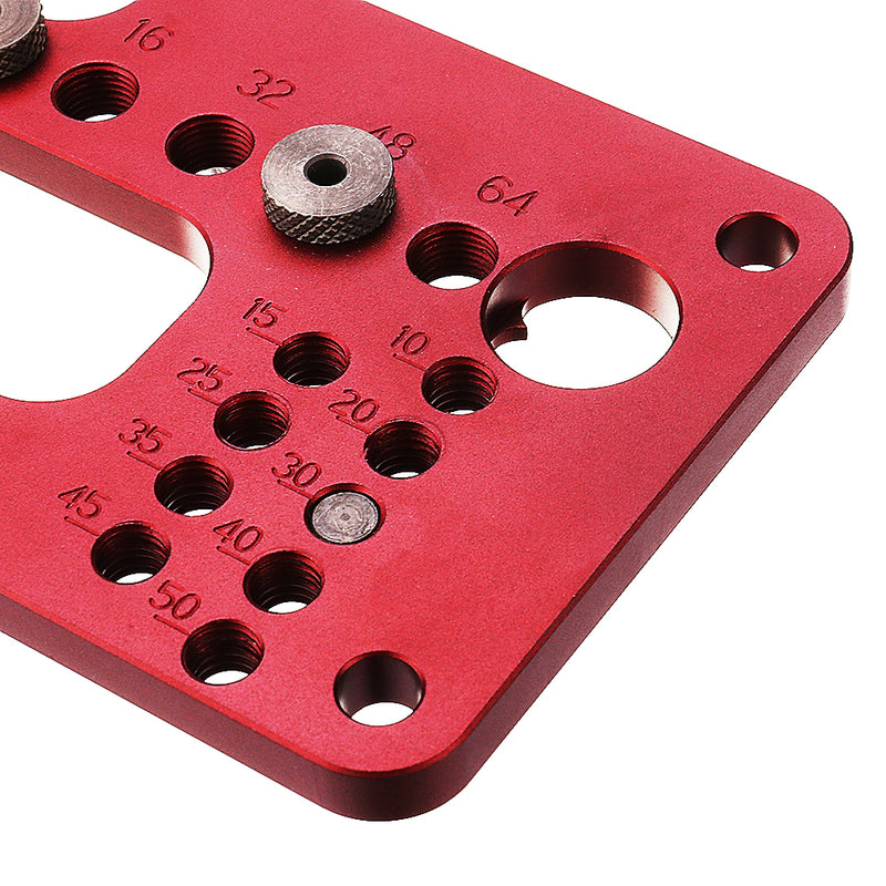 Aluminum Alloy Knob and Pull Cabinet Hardware Jig Adjustable Door Drawer Handle Knob Pull Drill Template Woodworking Tool