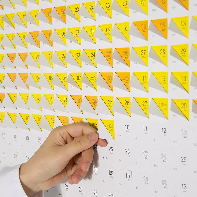 ZYN 2020 Year Creative Folding Crease Calendar Wall Calendar Daily Schedule Yearly Agenda Organizer from XIAOMI YOUPIN