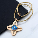 Unisex Fidget Spinner Necklace Four Leaf Crab Craws Pendant Necklace Women Men