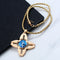 Unisex Fidget Spinner Necklace Four Leaf Crab Craws Pendant Necklace Women Men