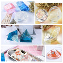 33Pcs/Set Resin Mould Resin Silicone Casting Molds Epoxy w/ 2 Pack Measuring Cups & Wood Sticks Flash Powder