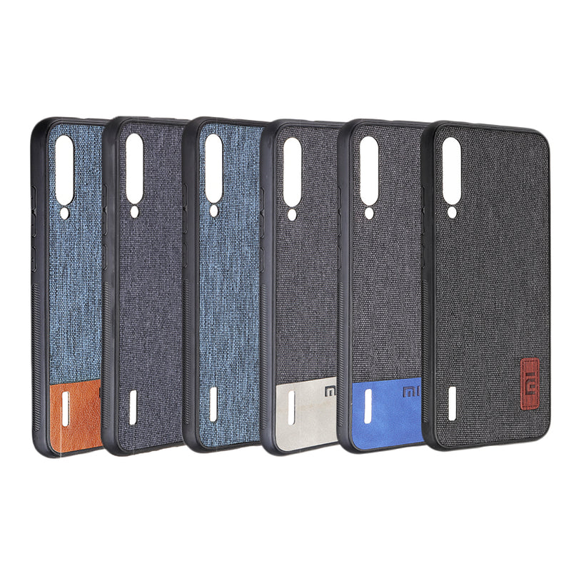 Bakeey Luxury Fabric Splice Soft Silicone Edge Shockproof Protective Case For Xiaomi Mi A3 / Xiaomi Mi CC9e