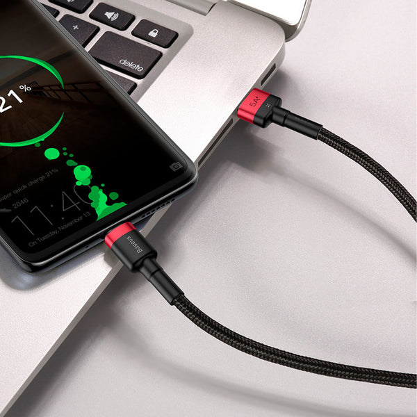 Baseus Cafule 5A HW Qucik Type-C Charging Data Cable for Samsung Huawei P20 Xiaomi