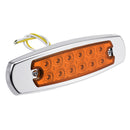 Pair 12V 0.8W 6000K 12LED Car Side Marker Lights Turn Signal Lamp for Truck Tailer