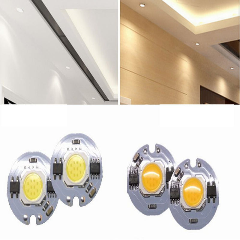 10Pcs 3W/5W/7W/9W White/Warm White COB Led Chip No Need Driver for DIY Bulb Downlight Track Light