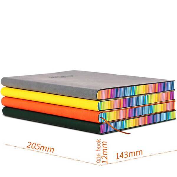 Deli 3183 Coloured Edge Leather PU Creative With 25K Handwritten Notebook