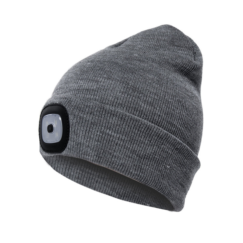 Xmund XD-HL3 4 LED 3 Modes Bright Lighted Cap Winter Warm Cycling Hunting Knitted Hat