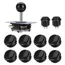 Black Blue Red Arcade Joystick 27mm 32mm Push Button Game Controller DIY Kit