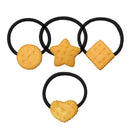 Cute Simulated Biscuit Hair Ring Band Star Heart Circular Geometric Kid's Jewelry