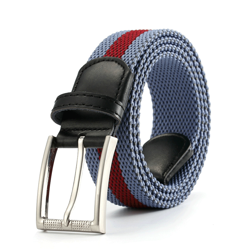 KALOAD P7B Nylon Waist Belt Leisure Belts Alloy Elastic Weave Stretch Thick Waist-belt