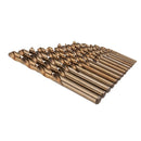 Drillpro 15pcs 1.5-10mm HSS M35 Cobalt Twist Drill Bit for Metal Stainless Steel Aluminium Copper