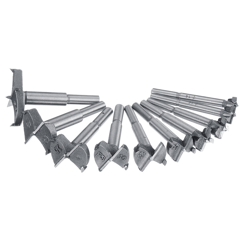 10Pcs Forstner Drill Bit Cutter Kit Wood Boring Hole Saw Set Woodworking Tools 14-50mm