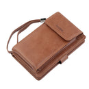 CarrKen Multifunction Men's Handbag Two Fold Wallet Card Holder Coin Pocket Passport Bag