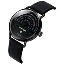 SANDA P1030 Fashion Date Display Creative Dial Fashion Men Leather Strap Quartz Watch