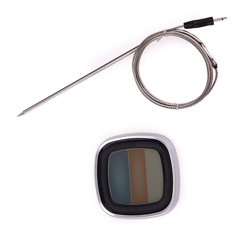 TS-S62 Digital Meat Thermometer Oven Colorful Touchscreen Instant Read Probe Kitchen BBQ Cooking Thermometer with Timer Alert Function