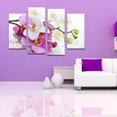 Miico Hand Painted Four Combination Decorative Paintings Botanic Phalaenopsis Wall Art For Home Decoration