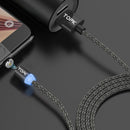 TOPK R-Line1 Reversible Micro USB LED Magnetic Braided Fast Charging Data Cable 1M For Phone Tablet