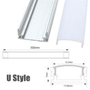 1X 5X 10X LUSTREON 50CM Aluminum Channel Holder For LED Strip Light Bar Under Cabinet Lamp