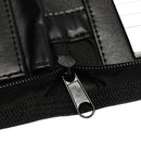 Business Briefcase Bag PU Leather Black Document File Holder Card Holder Office Handbag for Men