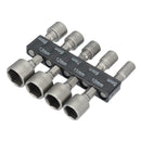 9pcs 1/4 Inch Hex Shank Power Nut Driver Drill Bit Set 5-13mm Socket Wrench