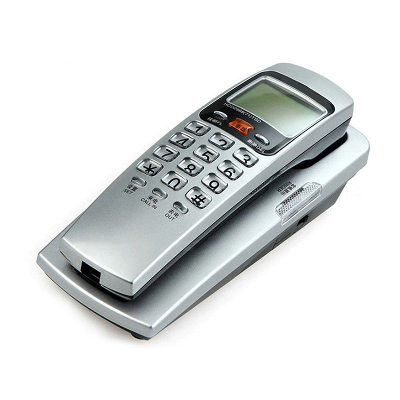 Mini Wall Telephone Dual Caller ID DTMF/FSK Home Office Hotel Incoming Memories Caller ID Call Back LCD Display Landline Phone