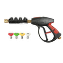 Drillpro 4000 PSI High Pressure Washer Water Guns Wand Tips Pistol Short Spray Guns Jet Lance Nozzle 4 Quick-coupler Spray Nozzle Tips