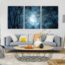 Miico Hand Painted Three Combination Decorative Paintings Dark Clouds Wall Art For Home Decoration