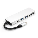 Bakeey 5 in 1 USB Hub Type-C to 4 Port USB3.0+USB2.0+TF/Micro SD+SD Type C PD Adapter Hub