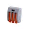 Excellway 222-413 10Pcs 3 Pin Spring Terminal Blocks Electric Cable Lever Wire Connectors