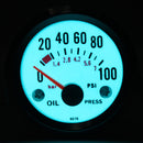 2inch 52mm Chrome Rim Electrical Universal Car Oil Pressure Gauge