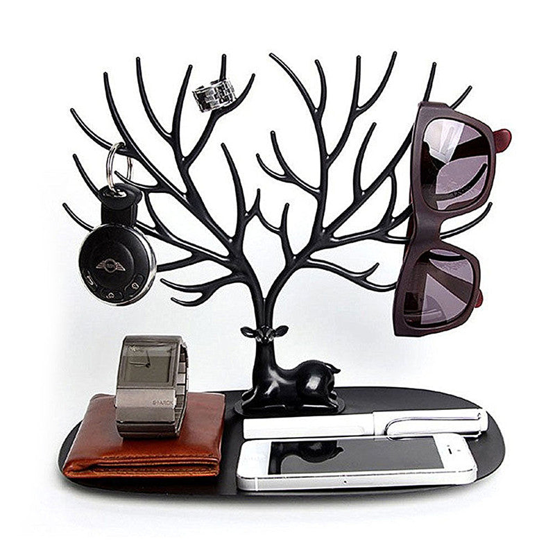 Jwelry Organizer Necklace Earring Deer Stand Display Holder Show Rack Display Necklace Organizer