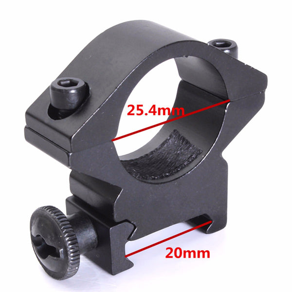 25.4mm Low Profile Scope Ring HolE-mount Fit For 20mm Weaver Rails