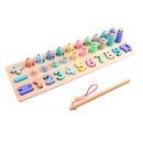 Wooden Magnetic Fishing Game Rods Fish Childrens Kids Wood Magnet Board Toys Puzzle games