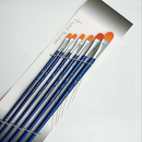 6 Pcs Oil Brush Set Nylon Painting Brush Flat Round Head for Student Drawing